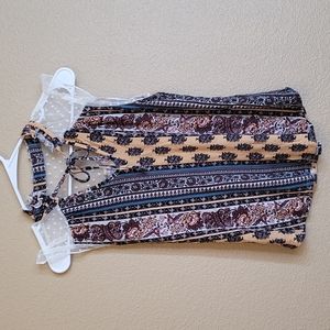 Floral Sheer Shoulder Top